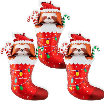Christmas stocking foil balloons