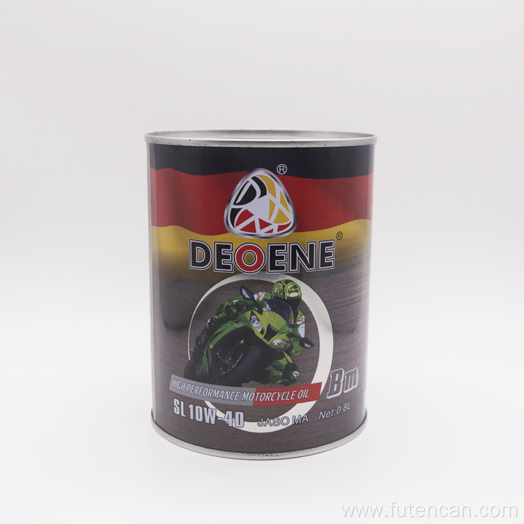 1L Round Empty Engine Oil Tin Can