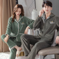 couple pajamas fall and winter new flannel