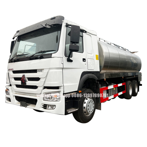 SinoTruck 20000liters อาหารเกรดสแตนเลสสตีลรถบรรทุกเรือบรรทุกน้ำมัน