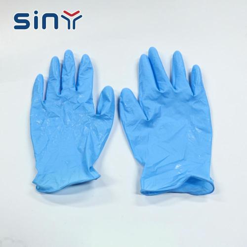 Gants d'examen en nitrile libre en poudre