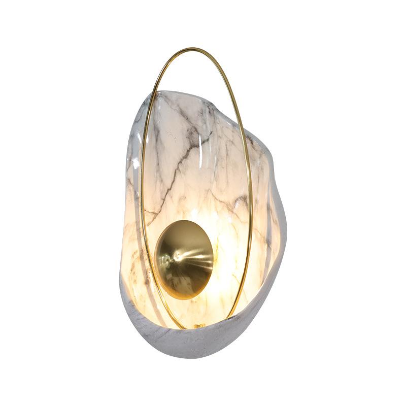  INSHINE White Marble Brass Wall Lamp 