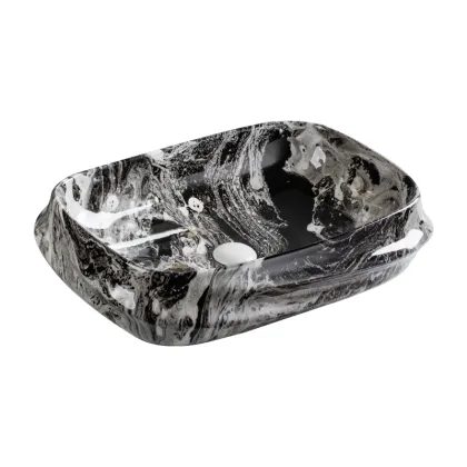 Ceramic Wash Art Basin White European Style Carved Hand Wash Basin