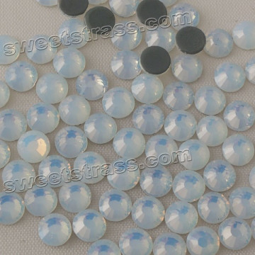 MC flatback Crystal Hot fix Loose Rhinestone White Opal
