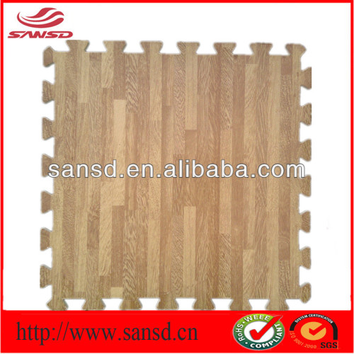 Interlocking Eva Wood Grain Jigsaw Puzzle Mats, High Quality