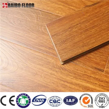 Waxed HDF green laminated wooden flooring