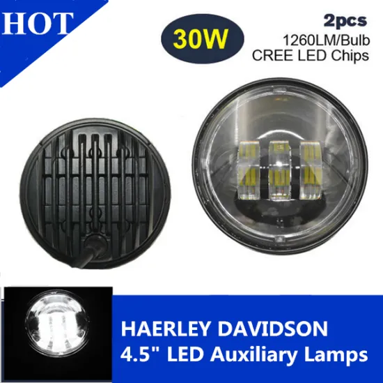 Harley Motorcycle Lamp 4.5inch 30w 1260LM Motorbike Led driving Fog light for Yamaha Honda