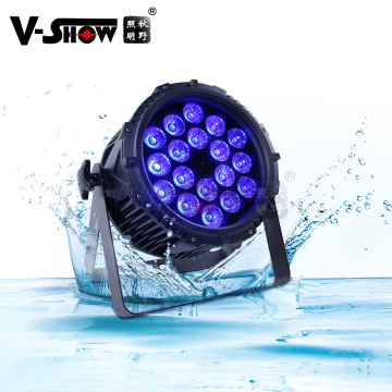 VSHOW WP1806 18W RGBWA UV 6-in-1 LED Outdoor PAR Can Light - IP65 Waterproof DMX512 Disco DJ Stage Light