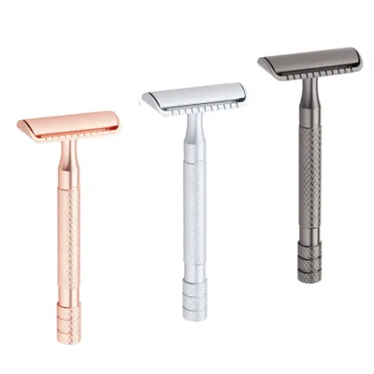 Classic Mens Safety Razor: Brass & Stainless Steel Double Edge Shaving Tool for Smooth Shaves