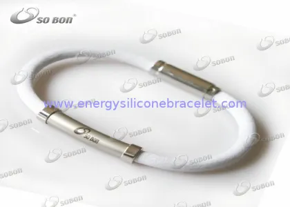 Sport Rope Bracelet / Silicone Titanium Health Bracelet With Various Kinds Of Color