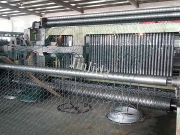 Galvanized Or Pvc Double Twist 80 X 100mm Gabion Machine For 4.0mm Iron Wire