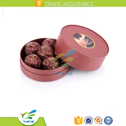 Paper for general packaging black truffle candy boxes containers for favors