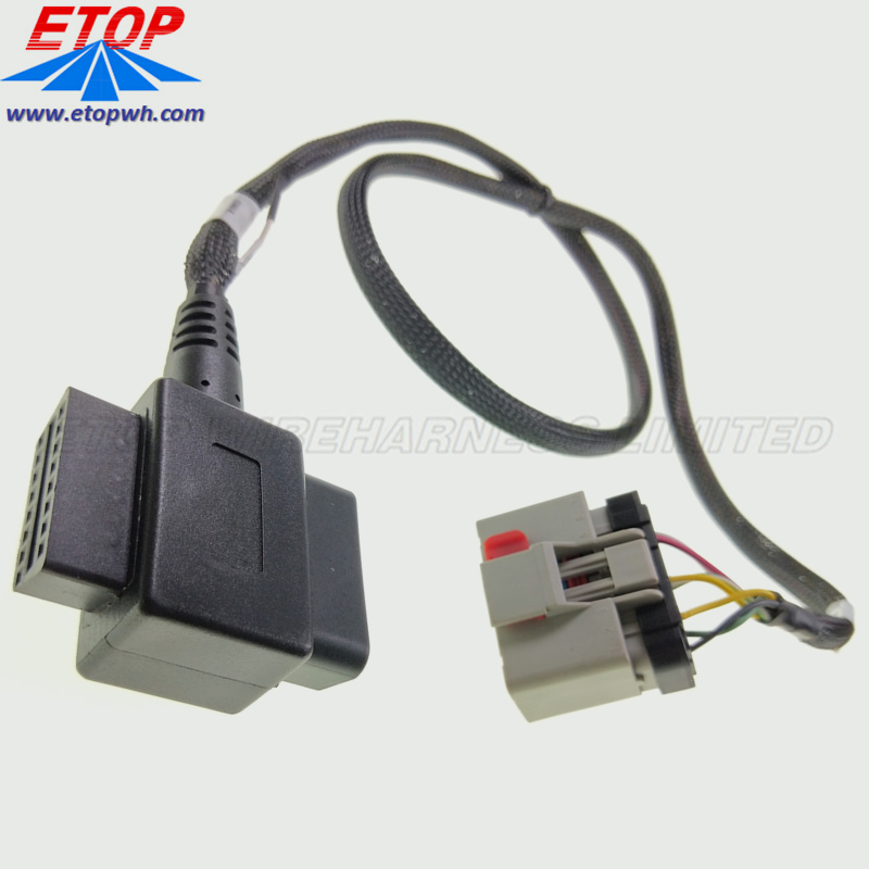 Cable Coverter J1962 OBD2 gyda Chysylltydd APEX 2.8MM