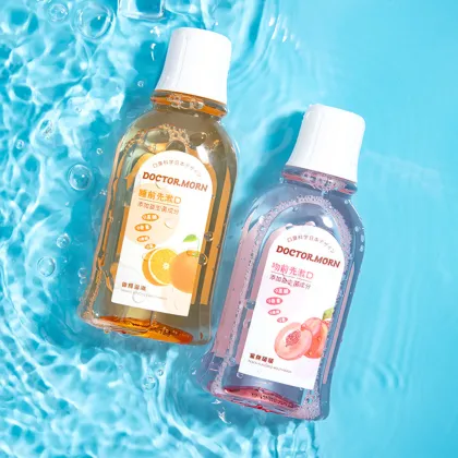 Wholesale Peach Orange Mint Mouthwash for Fresh Breath and Oral Hygiene
