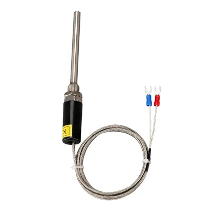 Industrial Grade PT100 Thermocouple Probe K/E Type Stainless Steel Temperature Sensor