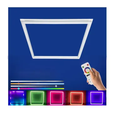 Adjustable Dimmable App Remote LED RGB Frame Panel Light 180-264V 595x595