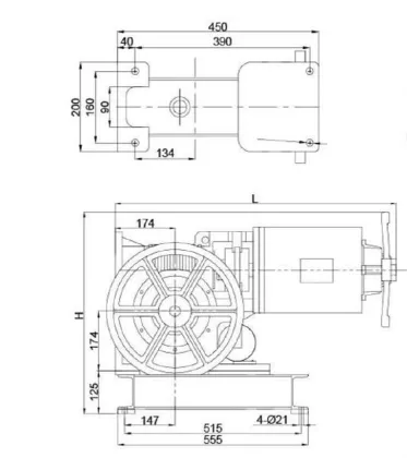 VVVF Villa Elevator Traction Machine