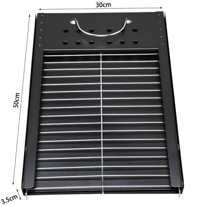 Portable Black BBQ Grill: Outdoor Charcoal Griller for Camping