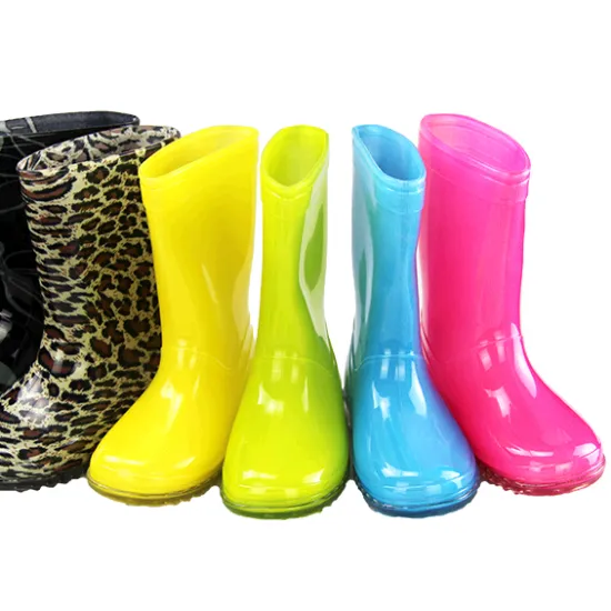 Light Colorful Plastic Smooth Fashion PVC Rain Boots