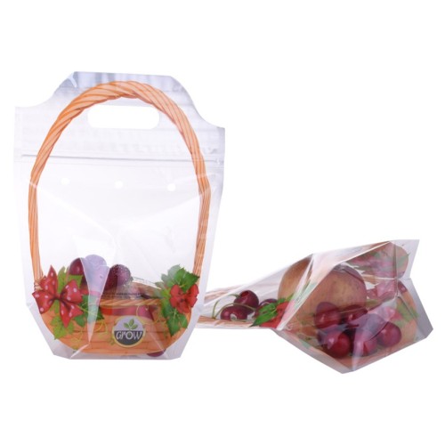 Fresh Vegetable Food Custom Handle Bag With Holes