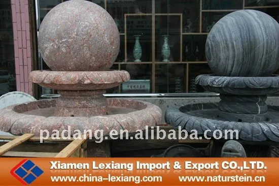 Hot round black marble stone ball