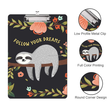 Cute Decorative Clipboard A4 Letter Size 12.5"x9" for Students