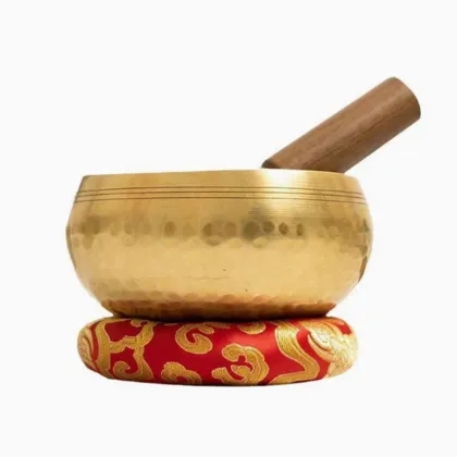 Yoga Meditation Bowl Set with Wooden Mallet and Mat for Spiritual Resonance Therapy and Chanting