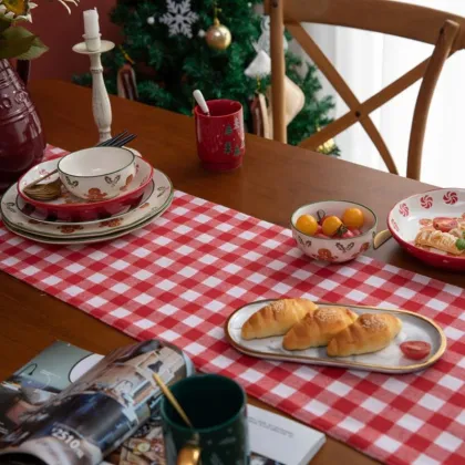 Affordable Macrame Burlap Christmas Table Runners