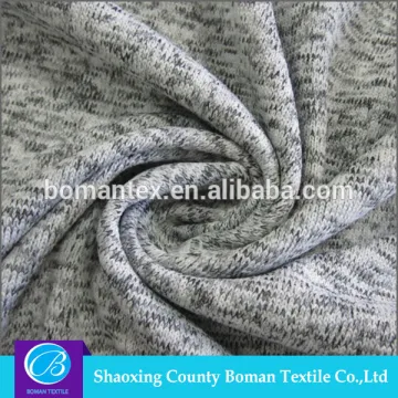 White and gray double-sided weft knit fabric