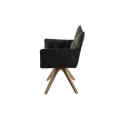 Chaise pivotante de style rebond noir