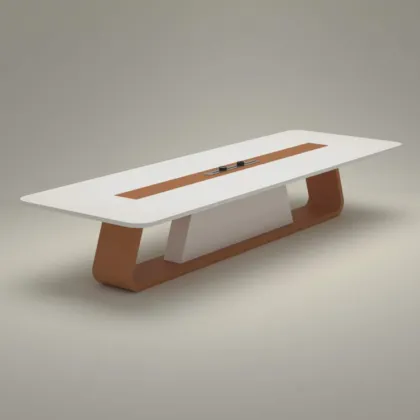 Modern Orange Paperless Conference Table for New Office Meeting Rooms