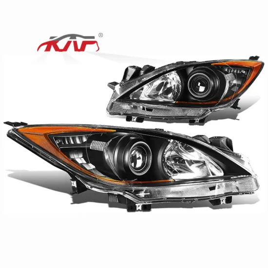 Black Housing Amber Corner Headlight Replacement for Mazda 3 (2010-2013)