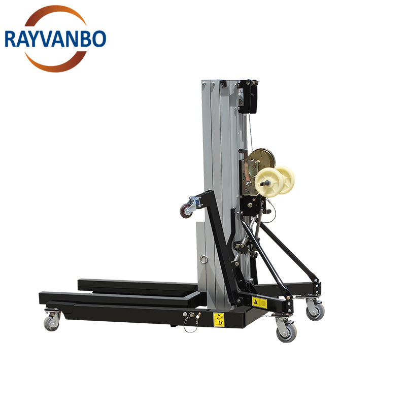 Direct Sale: High-Quality Aluminum Mast Machine Featuring Hand Operated Lift