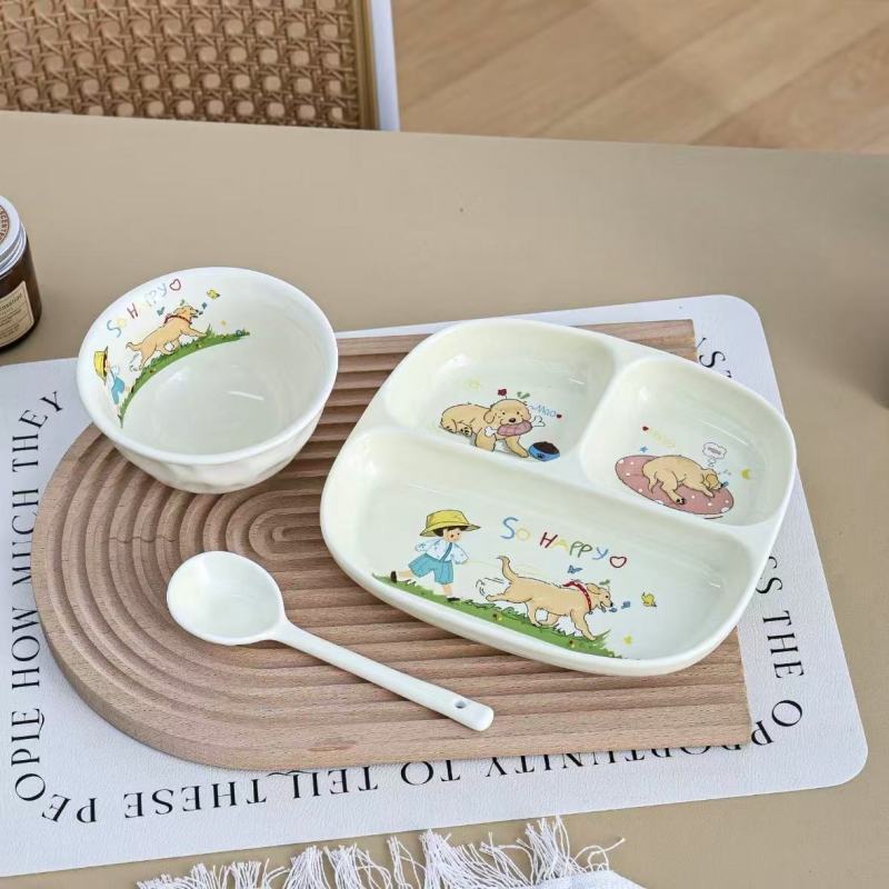 Colorful Cartoon Animal Bowls for Kids