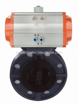 Pneumatic Plastic Butterfly Valve 