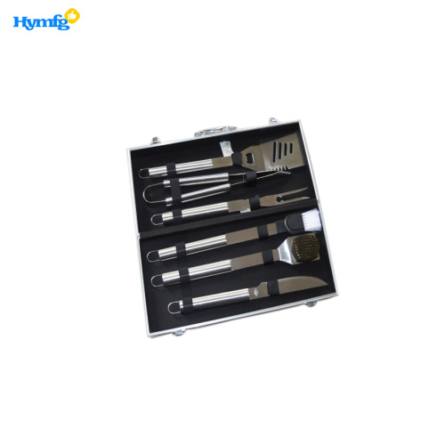 6-Piece Accessories Aluminum  Case BBQ