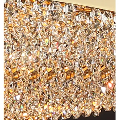 Modern Luxury Brass Crystal Lamp - Villa Round Crystal Ceiling Light