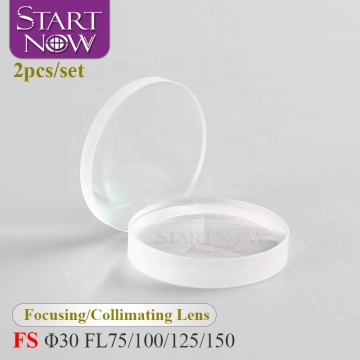 2PCS/SET D30 F100 125 150 Lensa Fokus Silika Silika Fused untuk WSX Precitec Cutting Head