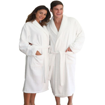 Baignier en lin blanc de luxe de luxe Robe de bain