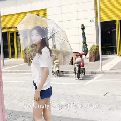 LX0002 Ningbo Lanxing POE Transparent Environmental protection umbrella