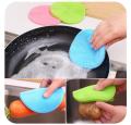 Round Shape Scrubber Silicone Washing Towel