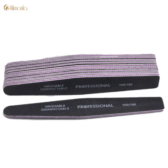 5Pcs/Lot Black Nail File 100/180 Grit Sanding Buffer lime a ongle File for Nail Sandpaper Pedicure Manicure Slim kit Tools Set