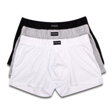 3-pack Men's Plain Boxer, Made of 65% Cotton, 30% Polyamide and 5% Spandex