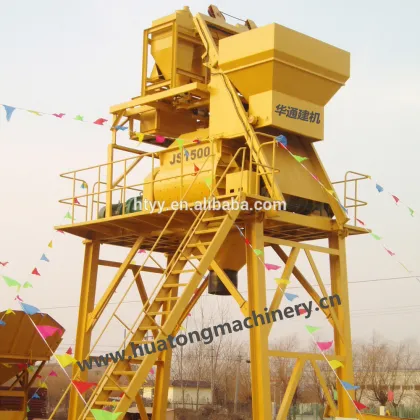 Commercial concrete mixing station HZS75 concrete mixing equipment