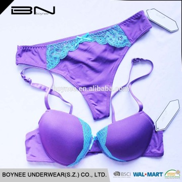 2016 New Collection American Sexy Push Up Bra And Panty New Design