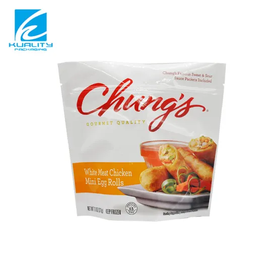 Customized Recycled Plastic Mylar Stand Up Pouch for Fried Foods