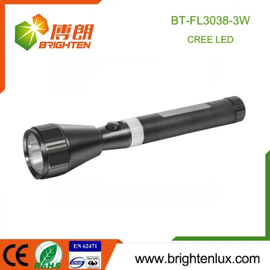 Factory Supply High Quality Best 3SC Battery Used Aluminum Super Bright Long Beam Distance 3watt Cree led Geepas Flashlight