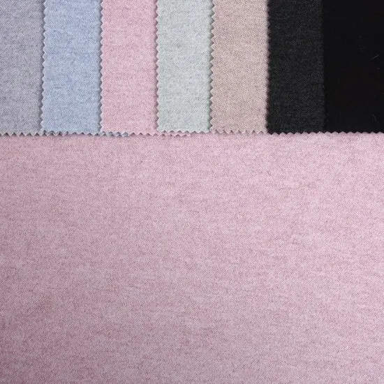 Brushed Solid Color Thermal Knitted TR Brushed Fabric