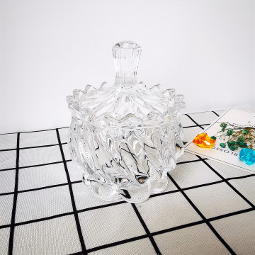 Twill Delicate Glass Jar: Candle Holder, Cookie Jar, and Sugar Bowl
