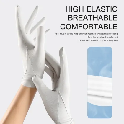 Summer UV Protection Silk Gloves for Women - Touchscreen & Driving